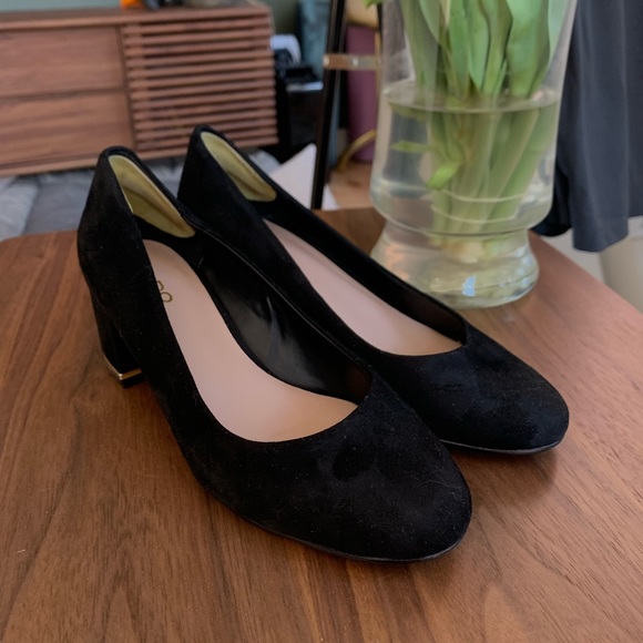ALDO suede leather black kitten pumps - Picture 5 of 5